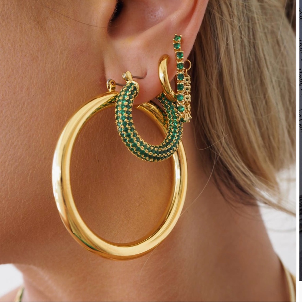 Luv Aj Baby Amalfi Hoops Emerald Green
